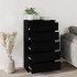 Cajonera de madera contrachapada negro 60x36x103