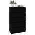 Cajonera de madera contrachapada negro 60x36x103