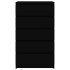 Cajonera de madera contrachapada negro 60x36x103