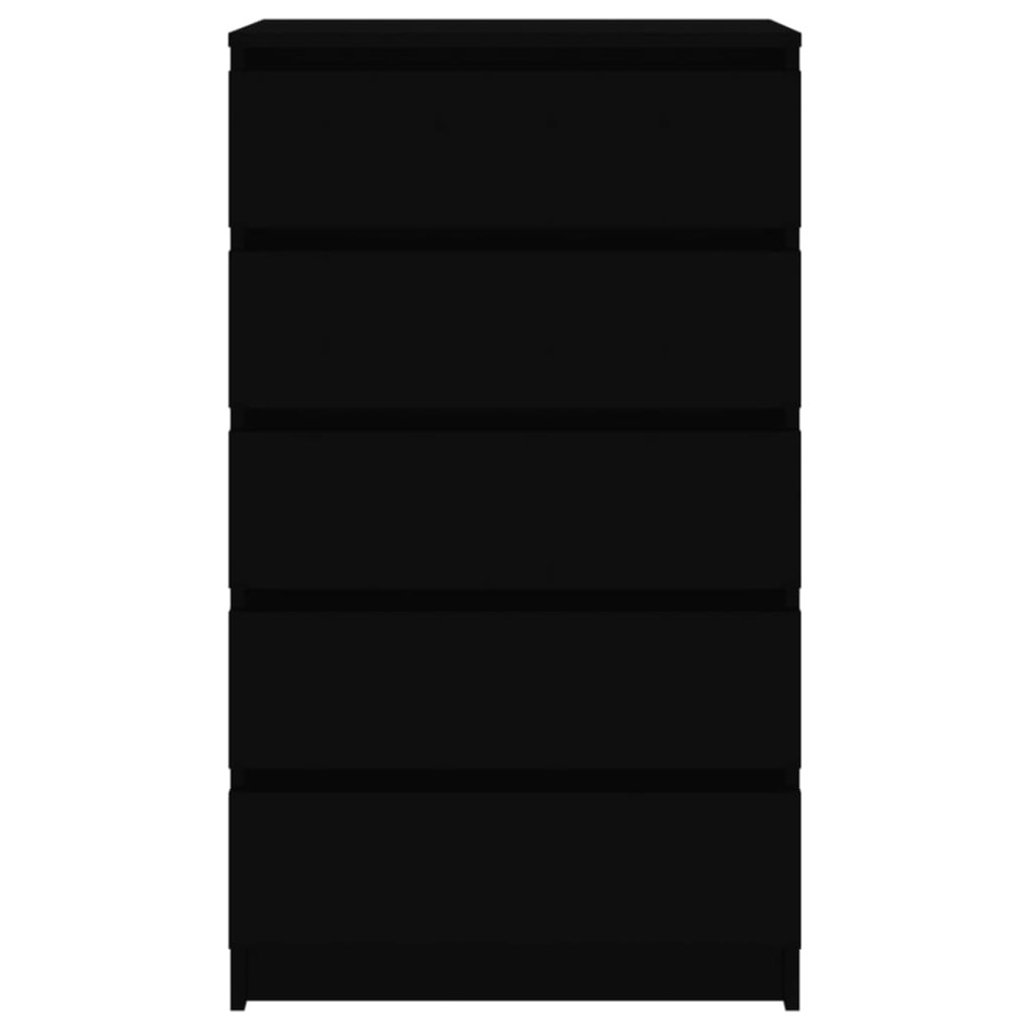 Cajonera de madera contrachapada negro 60x36x103