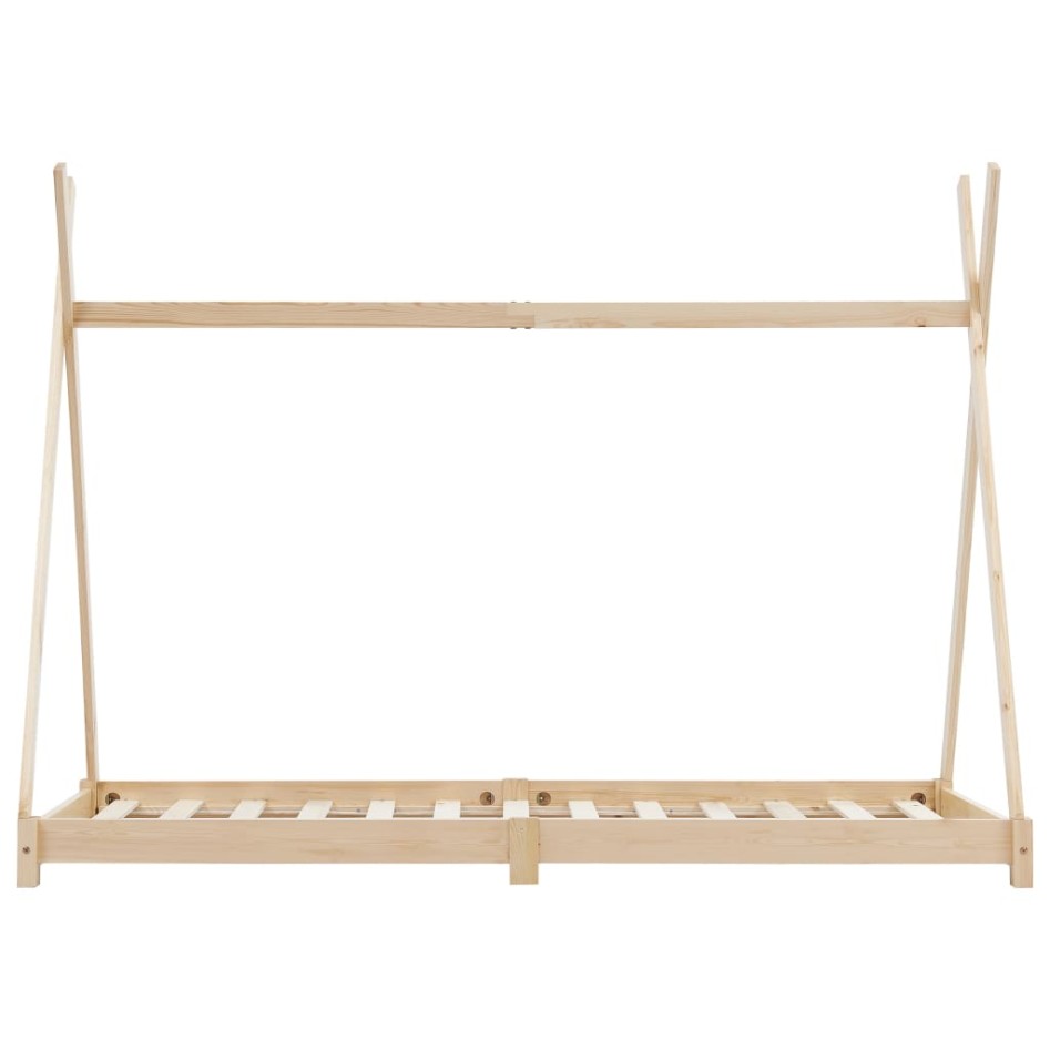 Estructura de cama infantil de madera maciza de pino 80x160