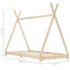 Estructura de cama infantil de madera maciza de pino 80x160
