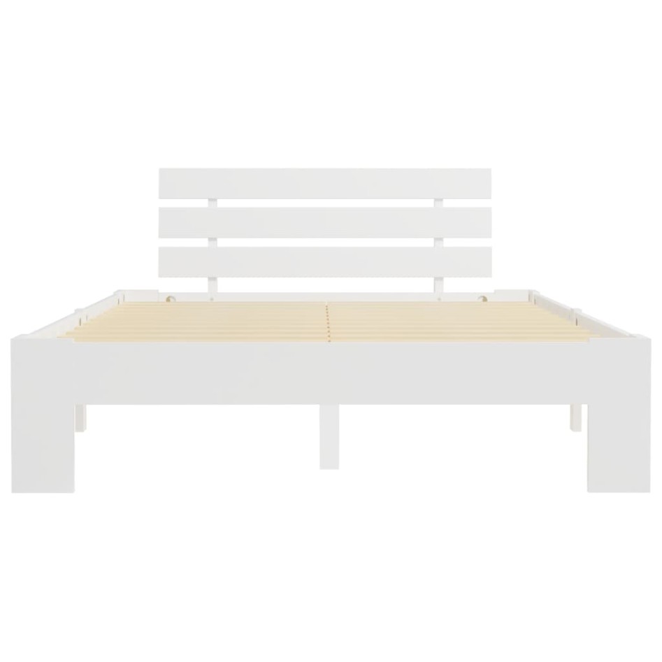 Estructura de cama de madera maciza de pino blanco 140x200