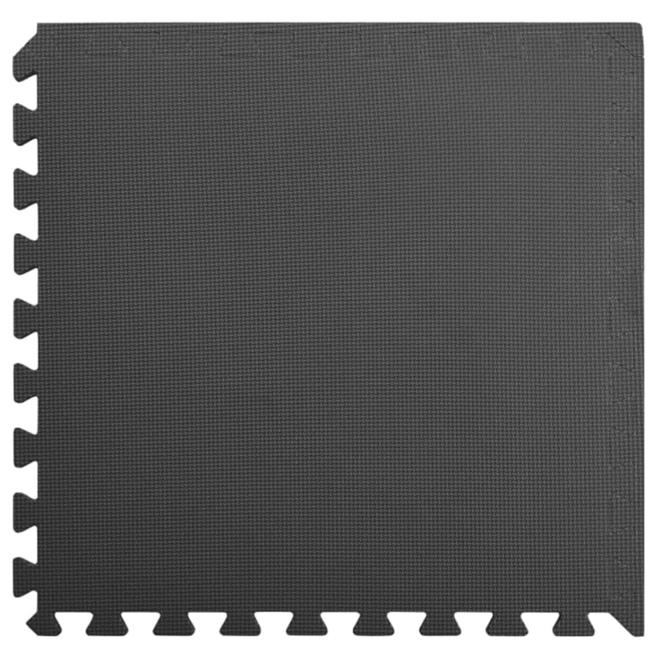 Alfombrillas de goma EVA negras 24 uds 8,64