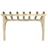Pérgola de puerta de madera maciza de pino 200x100x100