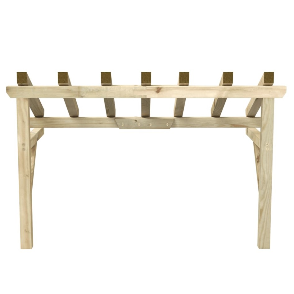 Pérgola de puerta de madera maciza de pino 200x100x100
