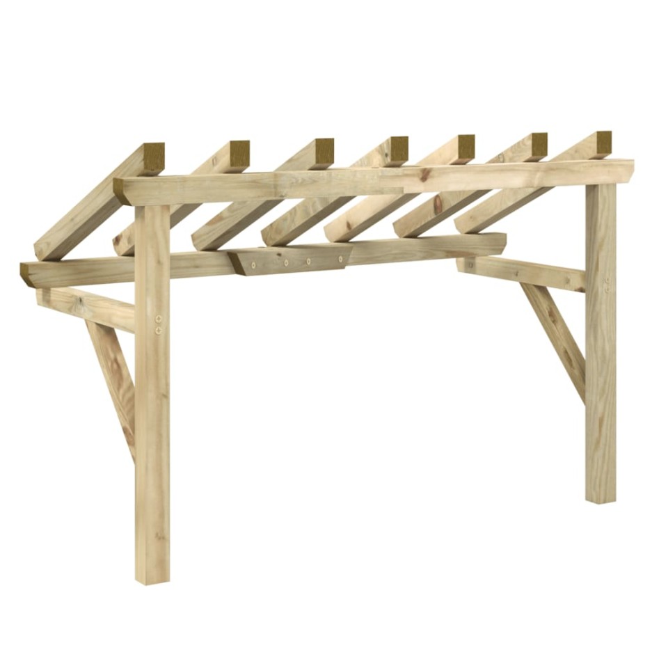 Pérgola de puerta de madera maciza de pino 200x100x100