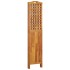 Biombo de 3 paneles de madera maciza de acacia 121,5x2x180