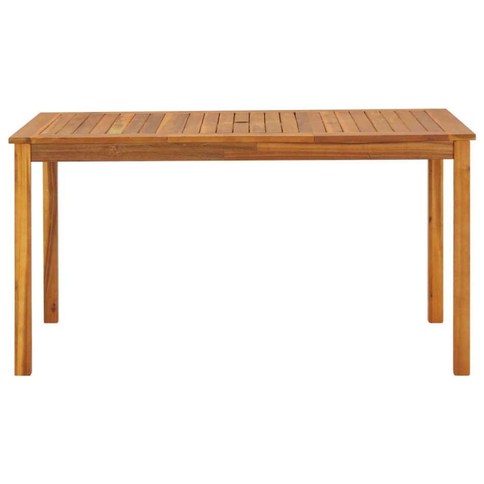 Mesa de jardín madera maciza de acacia 140x80x74