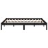 Estructura de cama de madera maciza de pino negra 140x200
