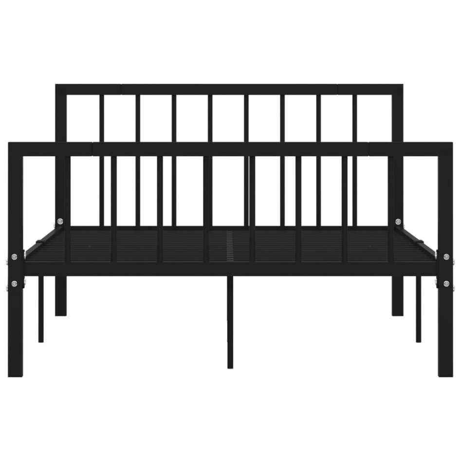 Estructura de cama de metal negro 120x200