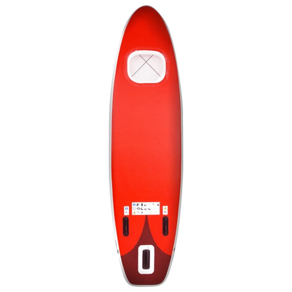 Set de tabla de paddle surf hinchable rojo 300x76x10