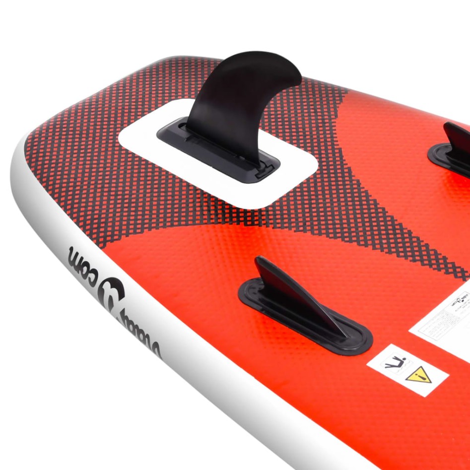 Set de tabla de paddle surf hinchable rojo 300x76x10