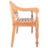 Banco Batavia de madera maciza de caoba marrón 98