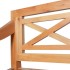 Banco Batavia de madera maciza de caoba marrón 98