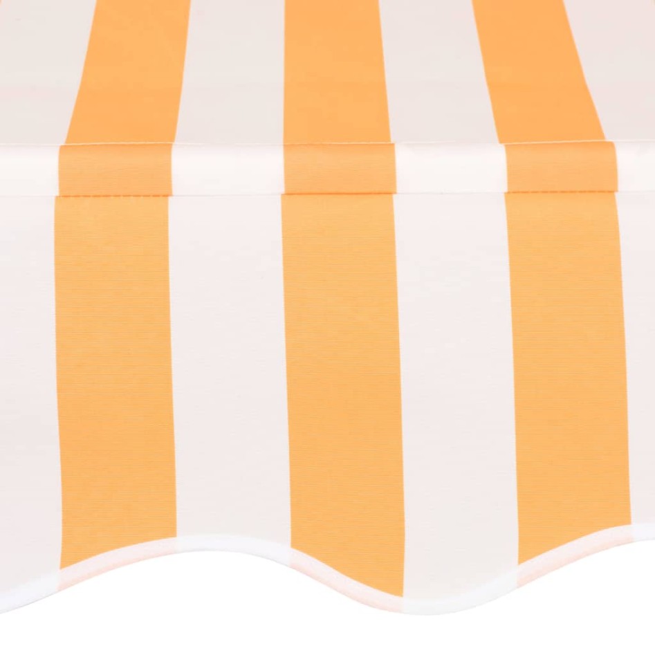 Toldo manual retráctil 300 cm naranja y blanco a