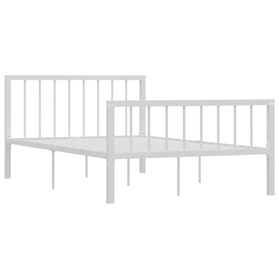 Estructura de cama de metal blanco 120x200