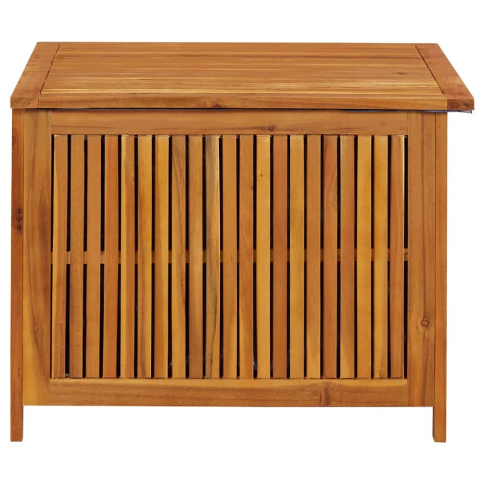 Caja de almacenaje de jardín madera maciza acacia 75x75x58