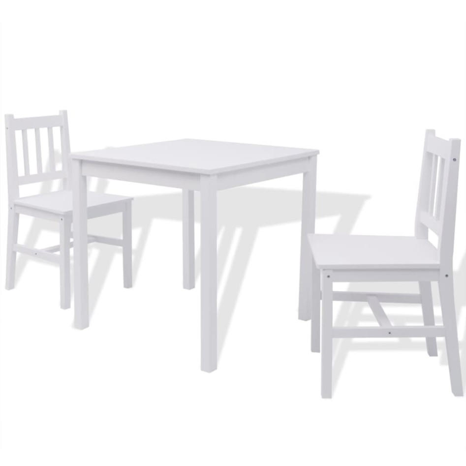 Conjunto de comedor 3 piezas madera de pino