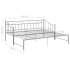 Estructura de sofá cama extraíble de metal gris 90x200