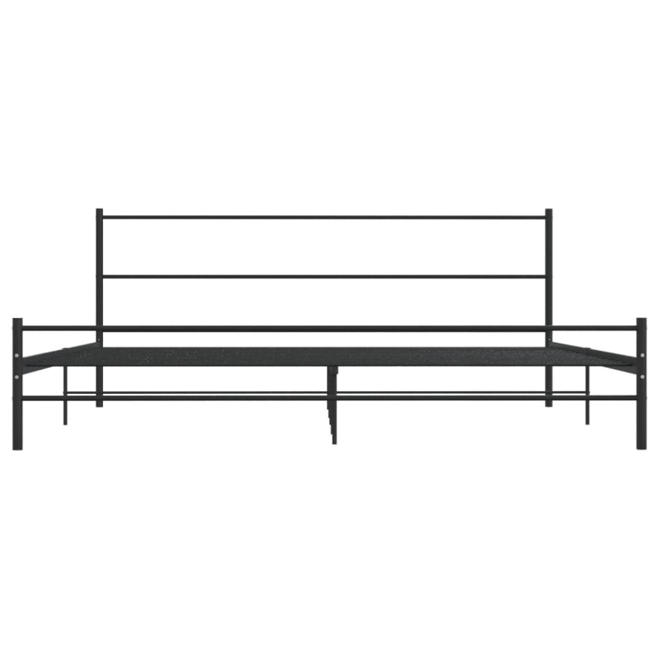 Estructura de cama de metal negro 180x200