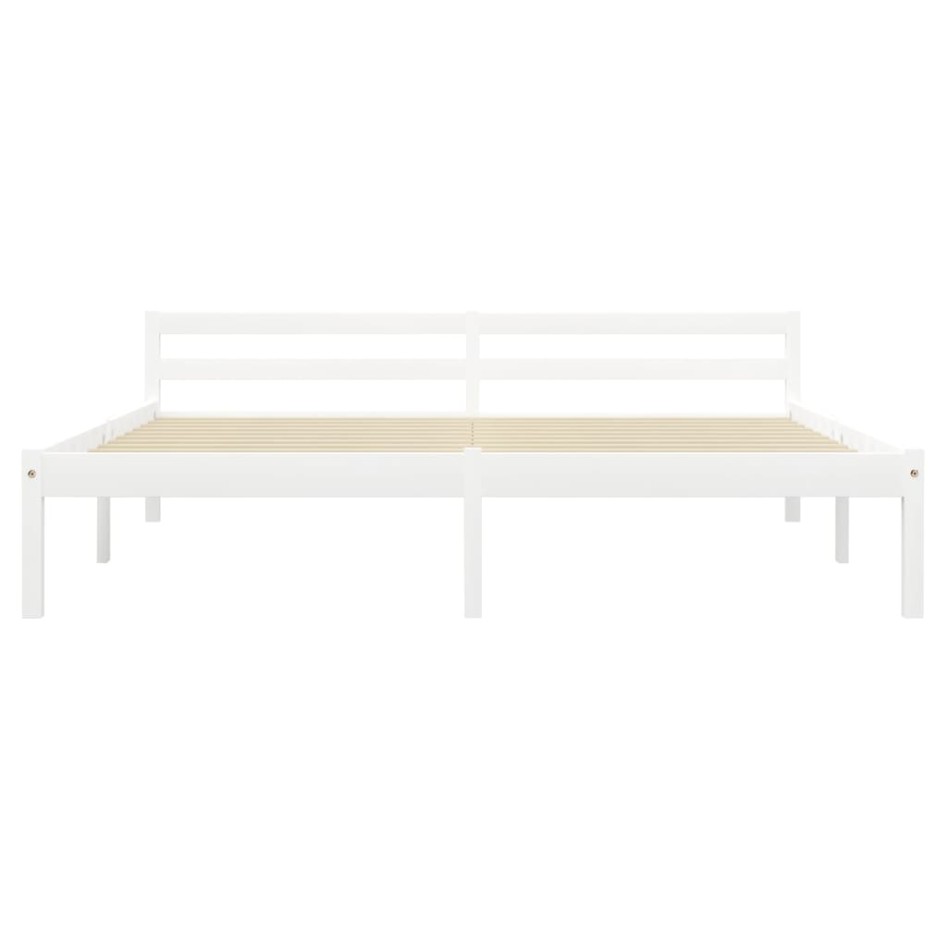 Estructura de cama de madera maciza de pino blanco 160x200