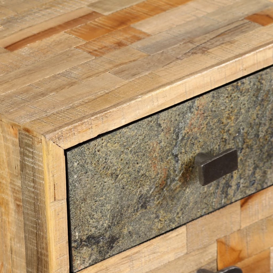 Escritorio de teca maciza reciclada 110x50x76