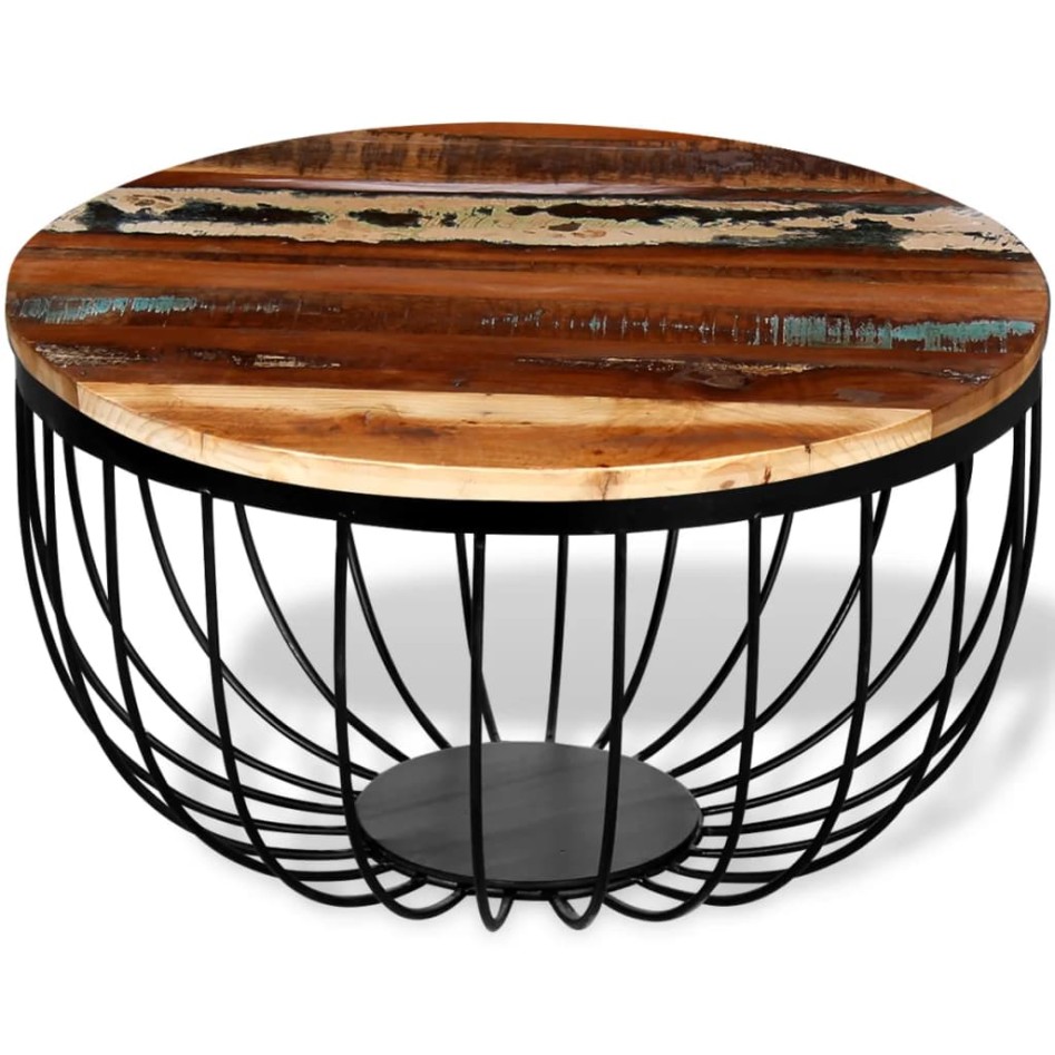 Mesa de centro de madera reciclada