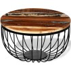 Mesa de centro de madera reciclada maciza