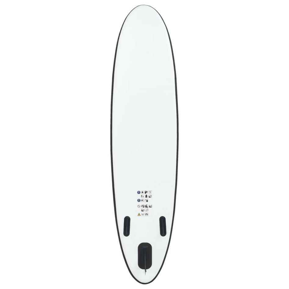 Juego de tabla de paddle surf hinchable negro y