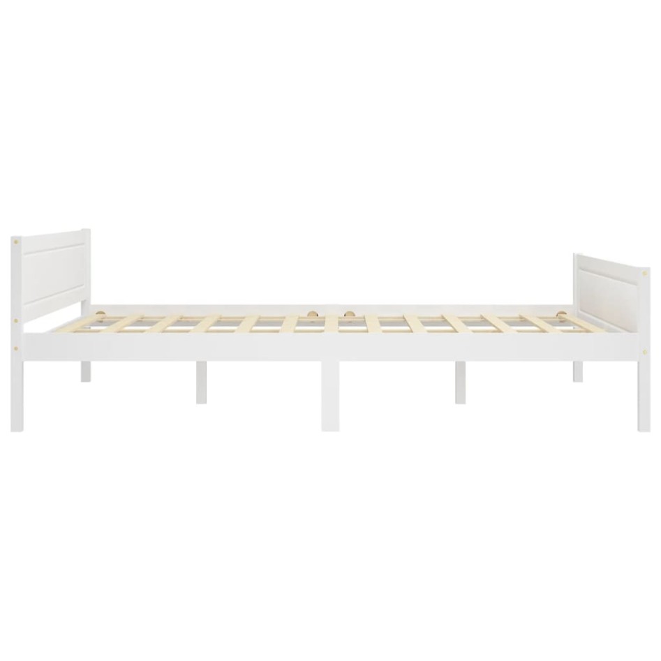 Estructura de cama de madera maciza de pino blanca 120x200