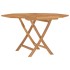 Mesa de jardín plegable madera maciza de teca 120x120x75