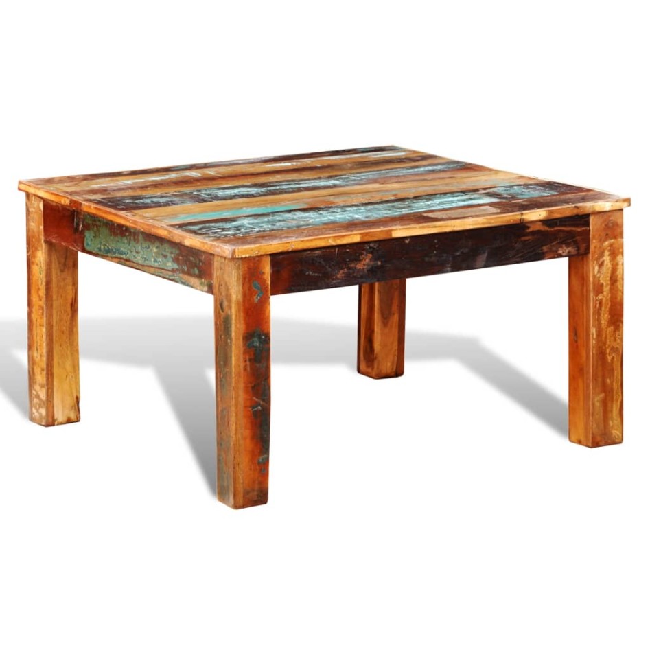Mesa de centro cuadrada madera