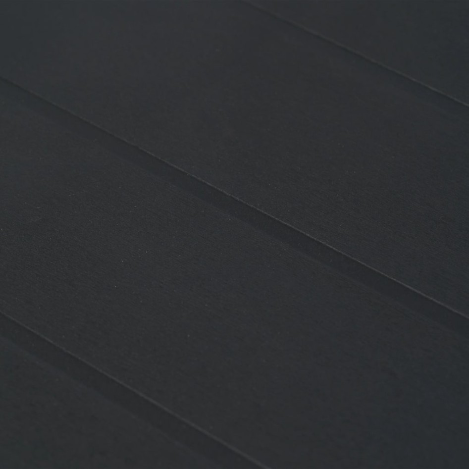 Mesa de jardín de plástico aspecto ratán gris 220x90x72
