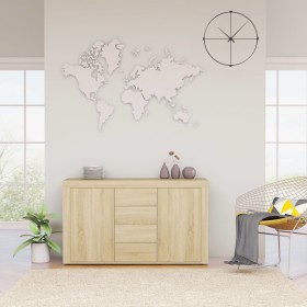 Aparador madera contrachapada color roble Sonoma 120x36x69