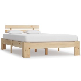 Estructura de cama de madera maciza de pino 120x200