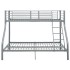 Estructura de litera de metal gris 140x200 cm/90x200