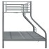 Estructura de litera de metal gris 140x200 cm/90x200
