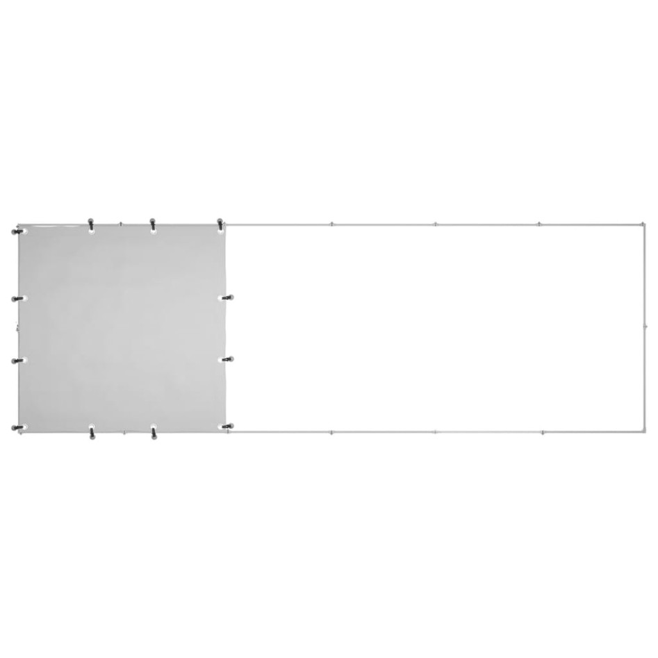 Perrera de acero plateado 330x110x110