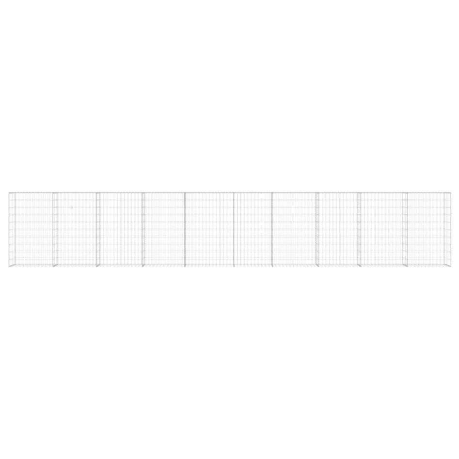 Muro de gaviones con cubiertas acero galvanizado 600x30x100