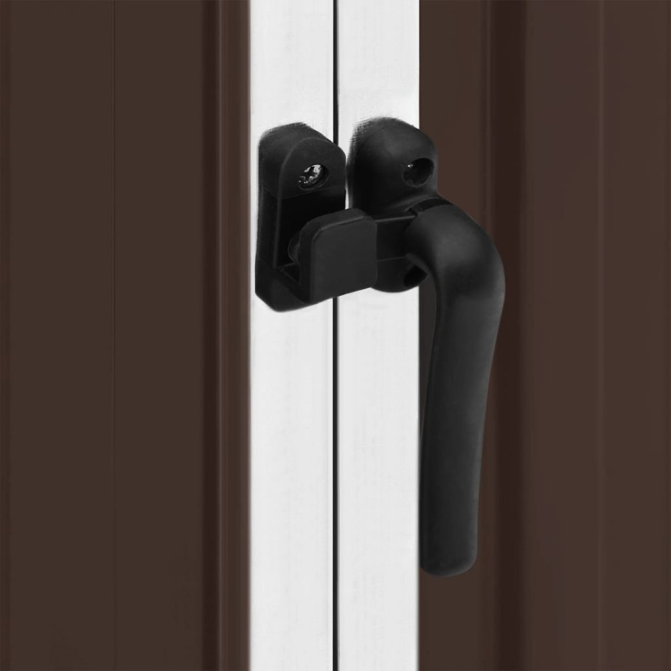 Cobertizo de jardín acero galvanizado marrón 195x198x159