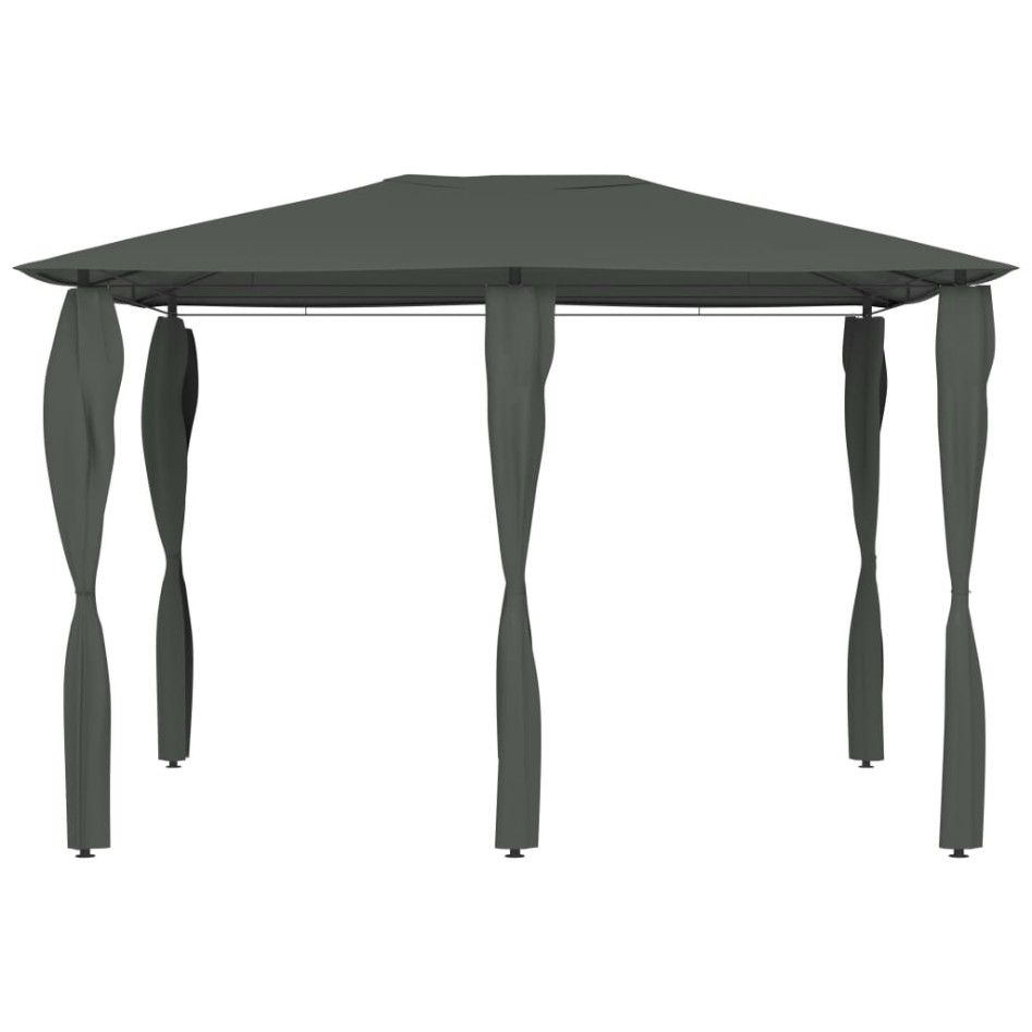 Cenador con cubiertas de postes antracita 3x4x2,6 m 160