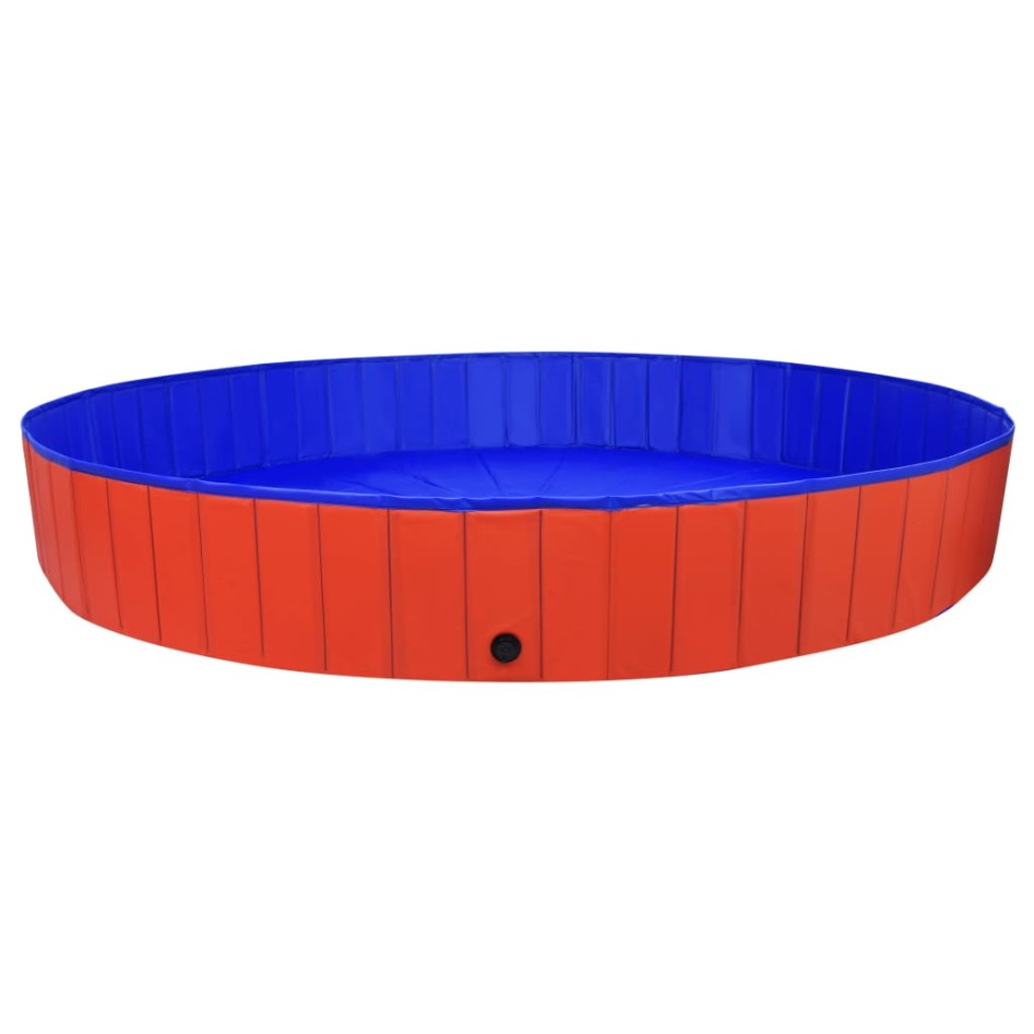 Piscina para perros plegable PVC rojo 300x40