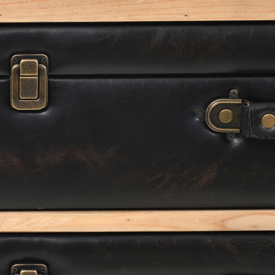 Cajonera de madera maciza de abeto 80x36x75