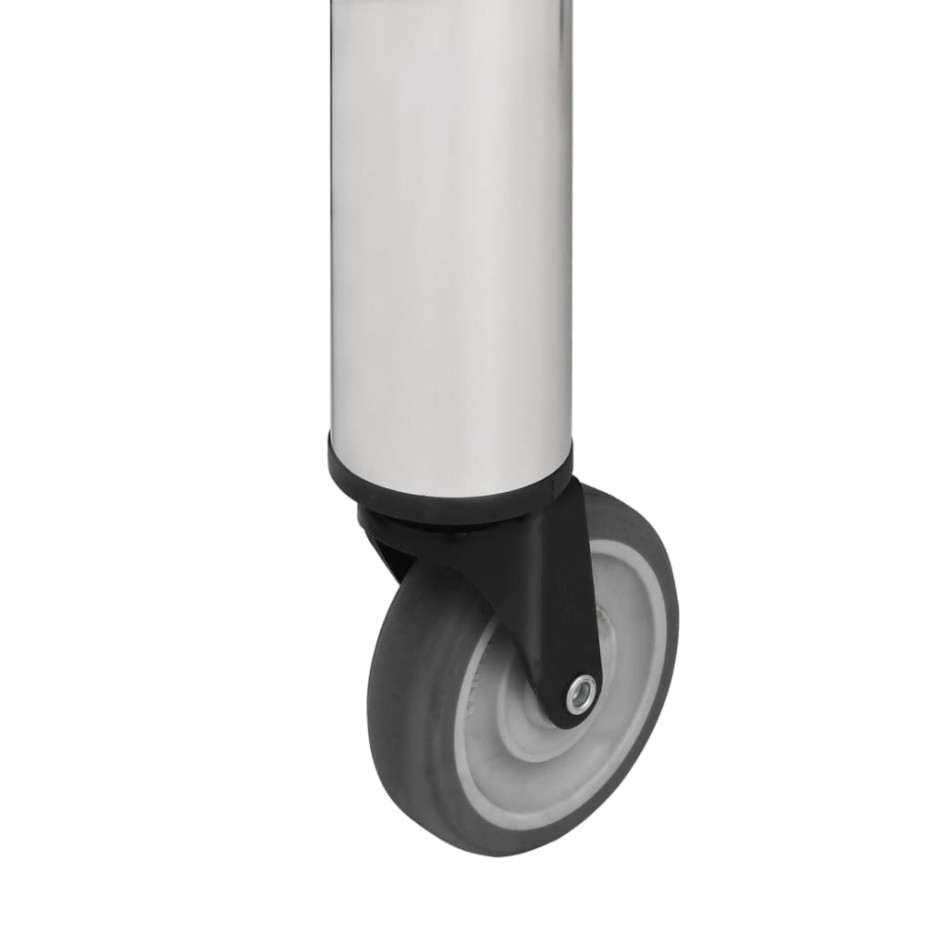 Mesa de trabajo para cocina con ruedas acero inox 100x45x85