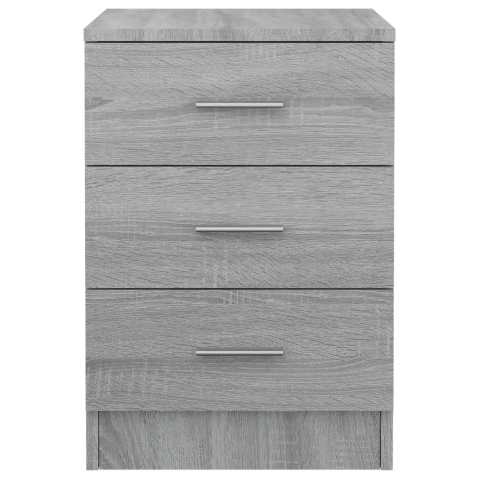 Mesitas de noche 2 uds madera gris Sonoma 38x35x56