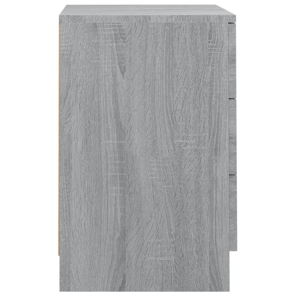 Mesitas de noche 2 uds madera gris Sonoma 38x35x56