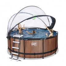 Piscina circular climatizada madera 360
