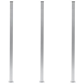 Postes de valla 3 unidades aluminio 185