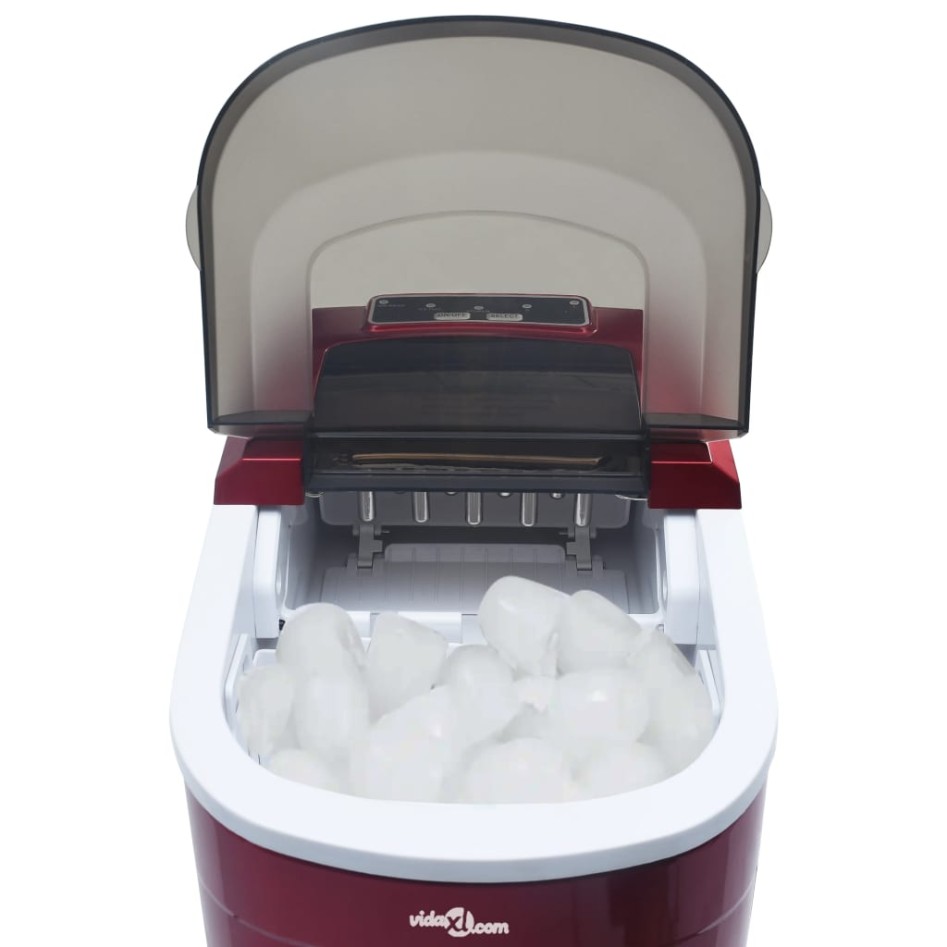 Máquina para hacer cubitos de hielo rojo 2,4 L 15 kg / 24